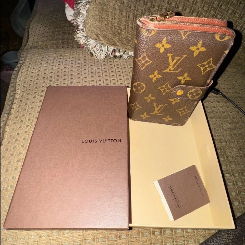 Lv Monogram Canvas Porte Papier Zipper Wallet